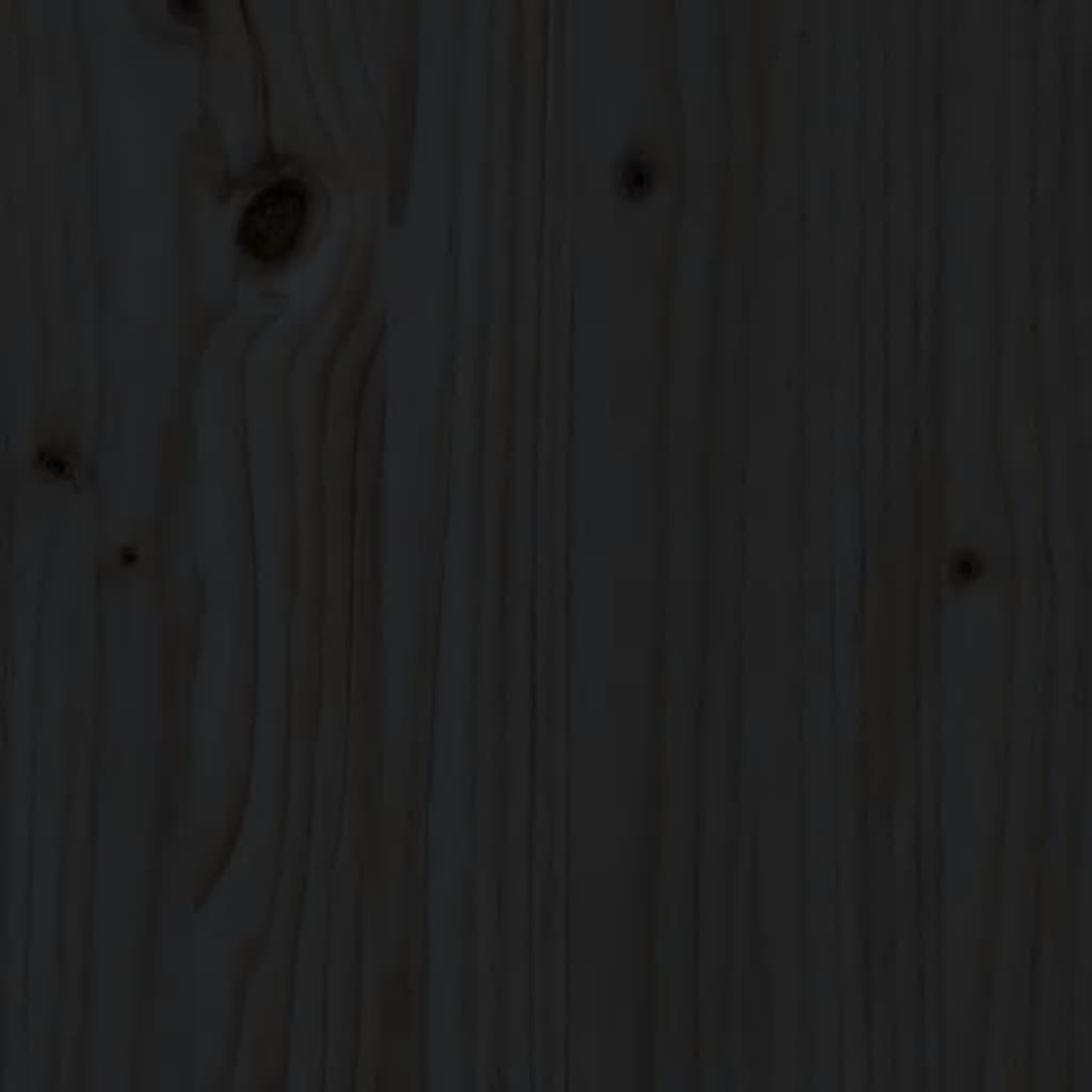 vidaXL Szafka, czarna, 60 x 34 x 75 cm, lite drewno sosnowe