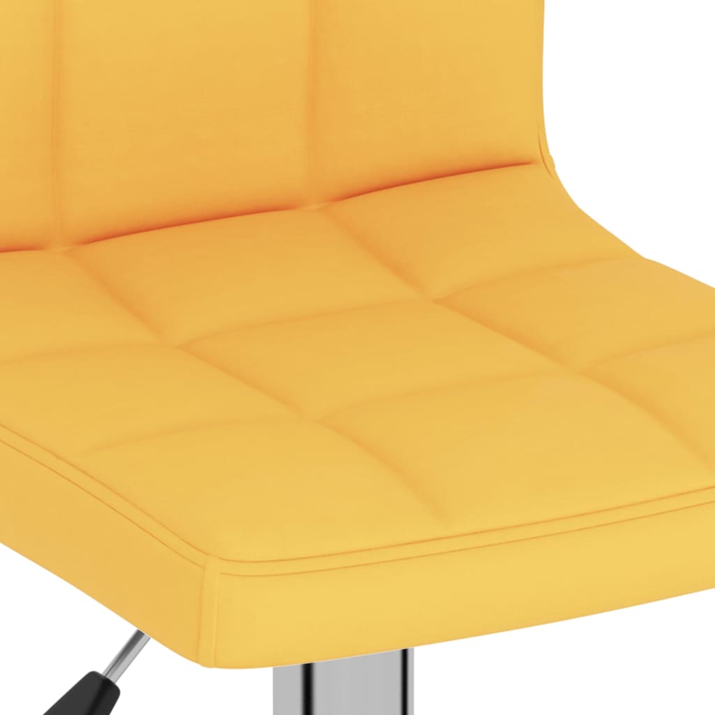 vidaXL Krzesła barowe, 2 szt., musztardowe, tapicerowane tkaniną