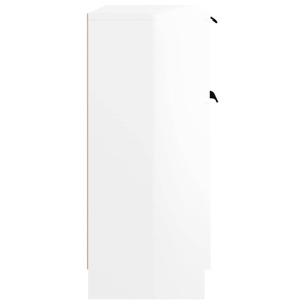 vidaXL Komoda, biała z połyskiem, 60x30x70 cm, materiał drewnopochodny