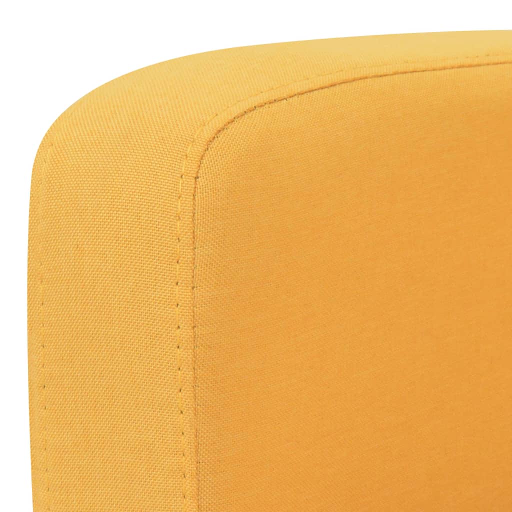 vidaXL Sofa 2-osobowa, żółta, 135 x 65 x 76 cm