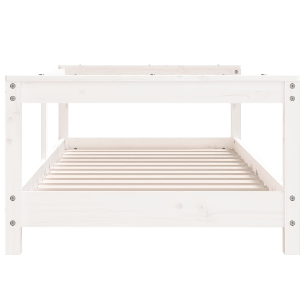 vidaXL Rama łóżka dziecięcego, biała, 70x140 cm, drewno sosnowe