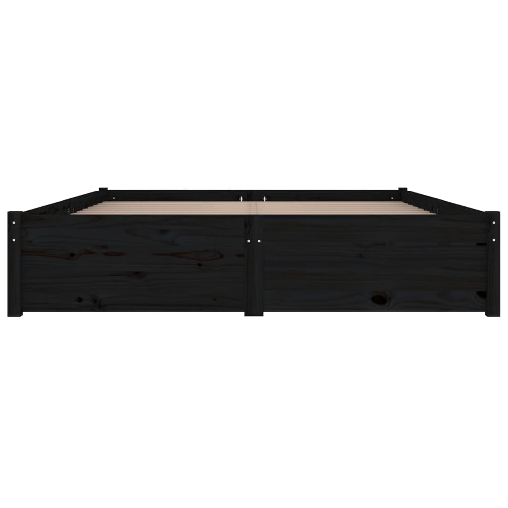 vidaXL Rama łóżka z szufladami, czarna, 120x190 cm