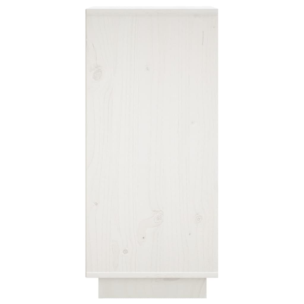 vidaXL Szafka, biała, 31,5 x 34 x 75 cm, lite drewno sosnowe