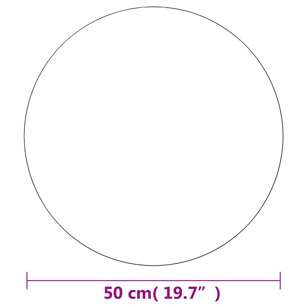 vidaXL Lustro ścienne, 50 cm, okrągłe, szklane