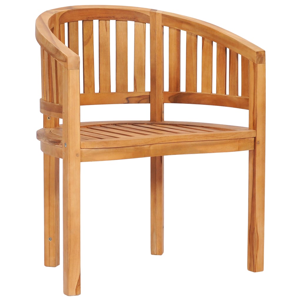 vidaXL Krzesło w kształcie banana, lite drewno tekowe
