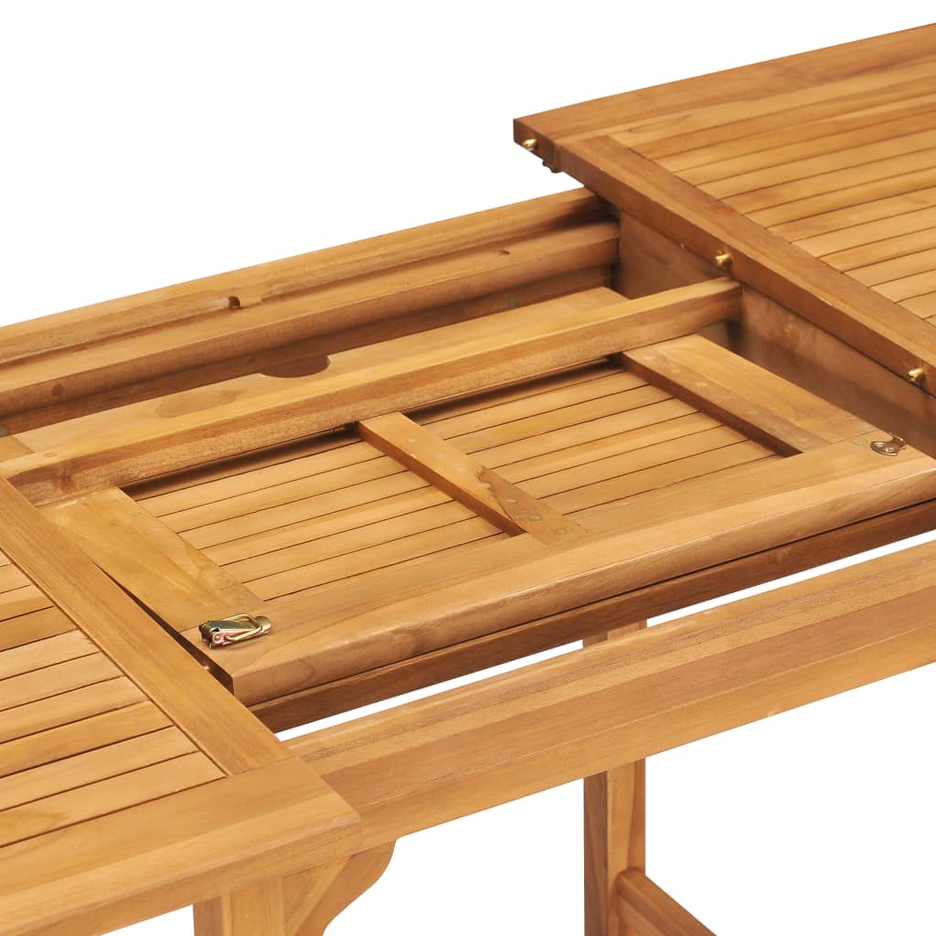 vidaXL 7-częściowy zestaw mebli ogrodowych, lite drewno tekowe