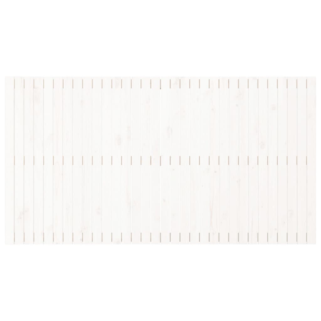 vidaXL Wezgłowie łóżka, białe, 204x3x110 cm, lite drewno sosnowe