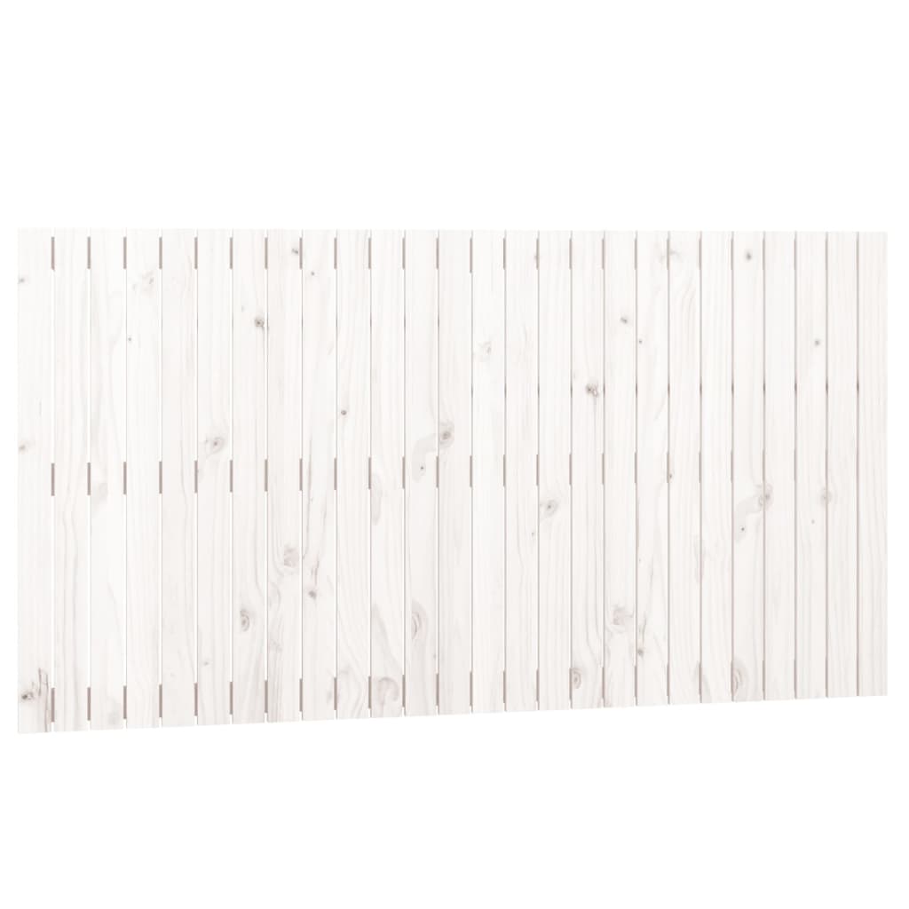 vidaXL Wezgłowie łóżka, białe, 166x3x90 cm, lite drewno sosnowe