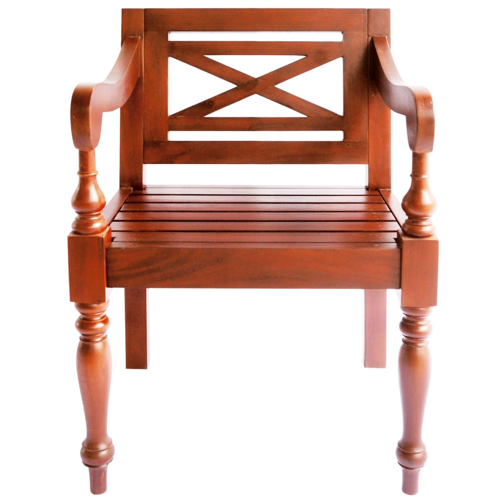 vidaXL Krzesła Batavia, 2 szt., ciemnobrązowe, lite drewno mahoniowe