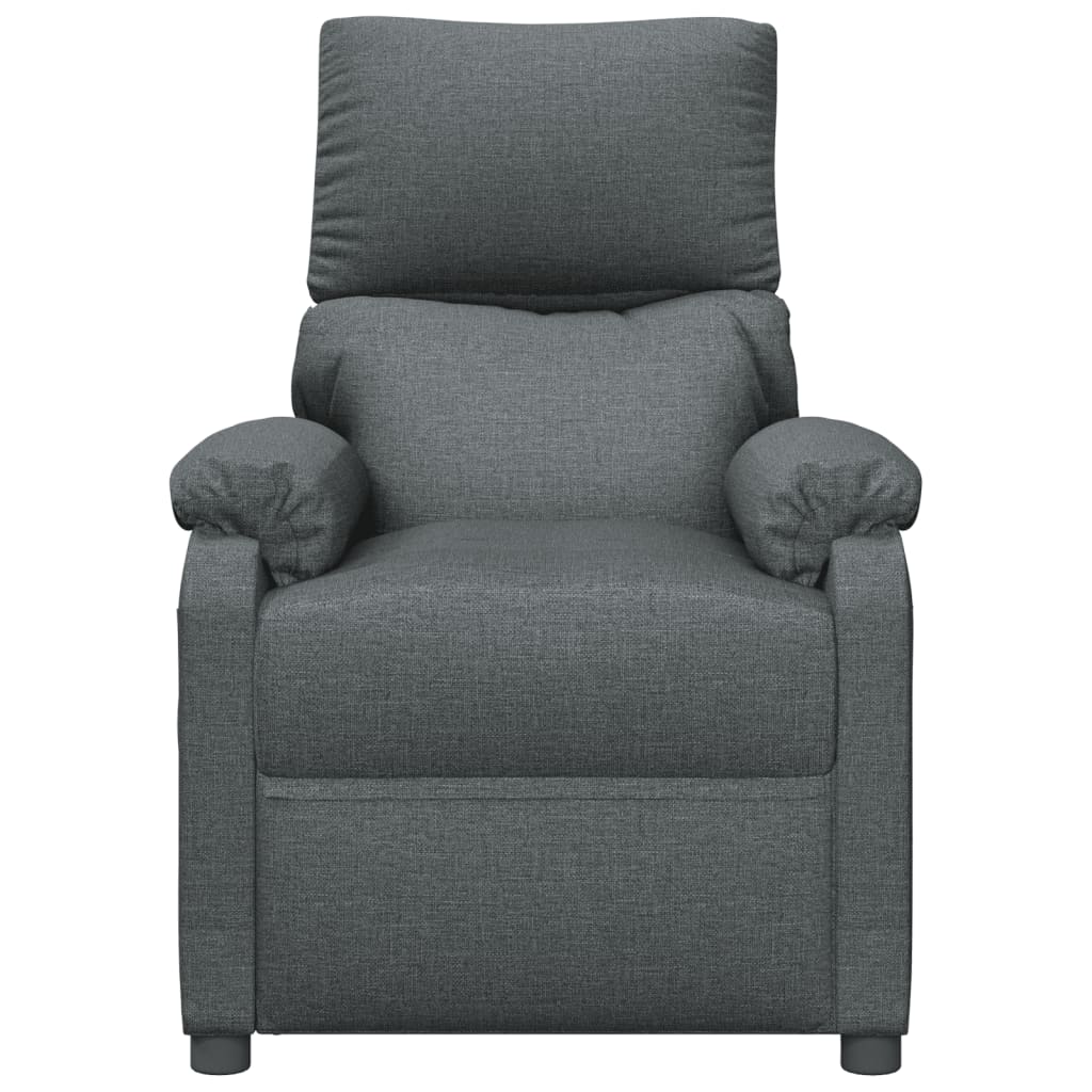 vidaXL Elektryczny fotel masujący, ciemnoszary, tkanina