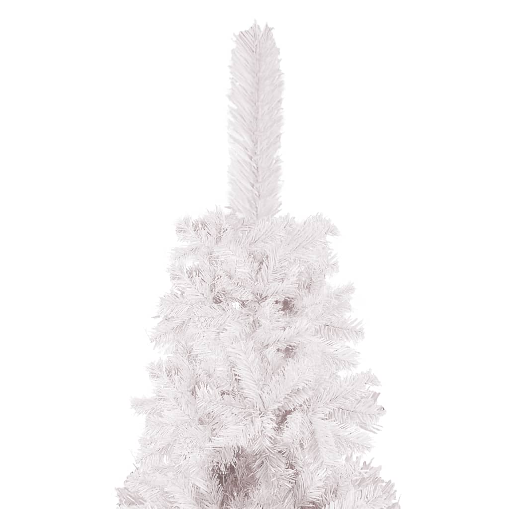 vidaXL Smukła choinka, biała, 240 cm