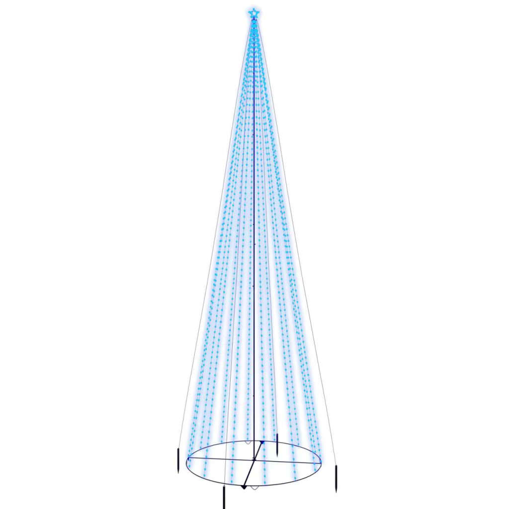 vidaXL Choinka stożkowa, 1134 niebieskich diod LED, 230x800 cm