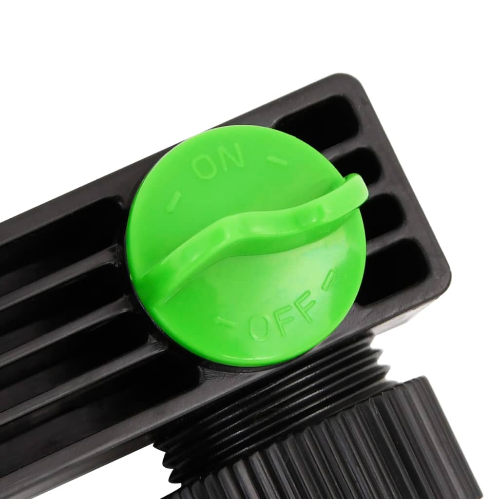 vidaXL 4-drożny rozdzielacz do kranu, zielono-czarny, 19,5x6x11 cm