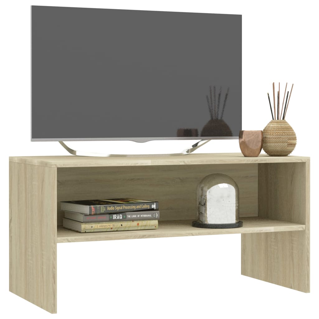 vidaXL Szafka pod TV, dąb sonoma, 80x40x40 cm, materiał drewnopochodny