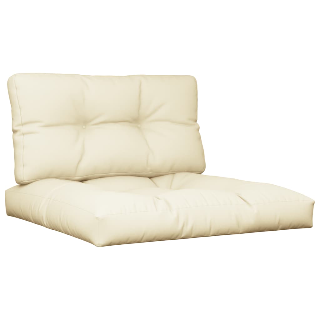 vidaXL Poduszki na sofę z palet, 2 szt., kremowe