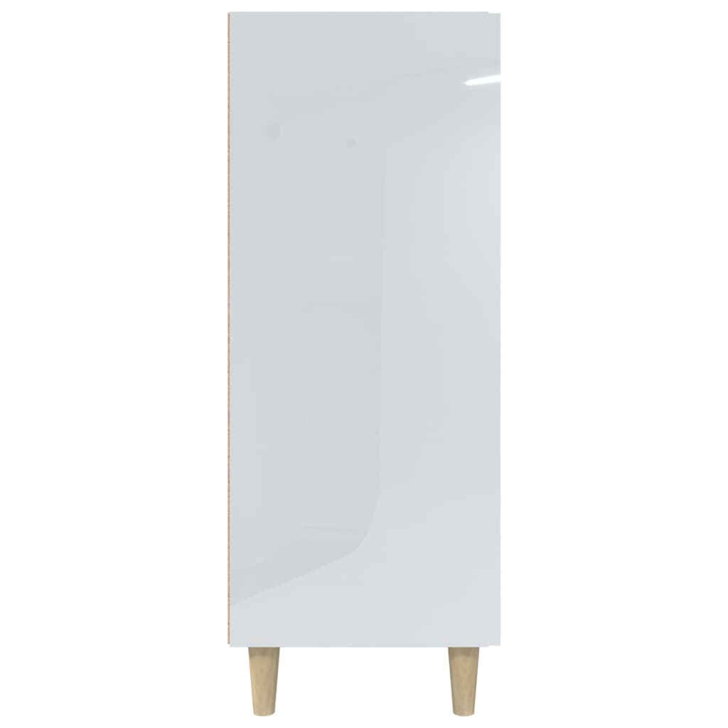 vidaXL Szafka, biała, połysk, 69,5x34x90 cm, materiał drewnopochodny