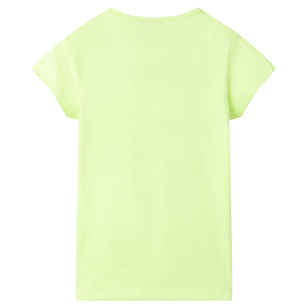 Koszulka dziecięca z krótkimi rękawami, żółta fluorescencyjna, 92