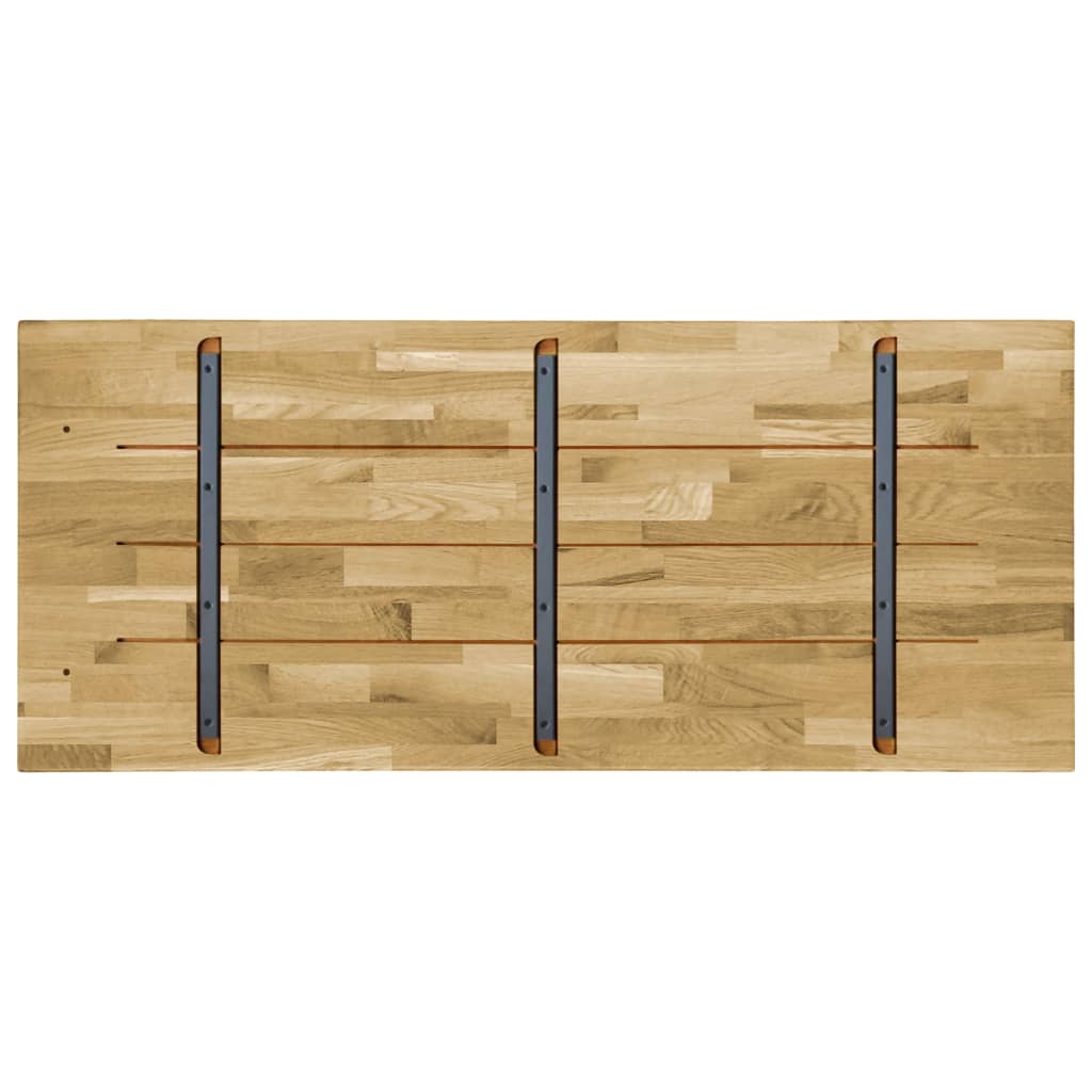 vidaXL Prostokątny blat do stolika z drewna dębowego, 23 mm, 140x60 cm