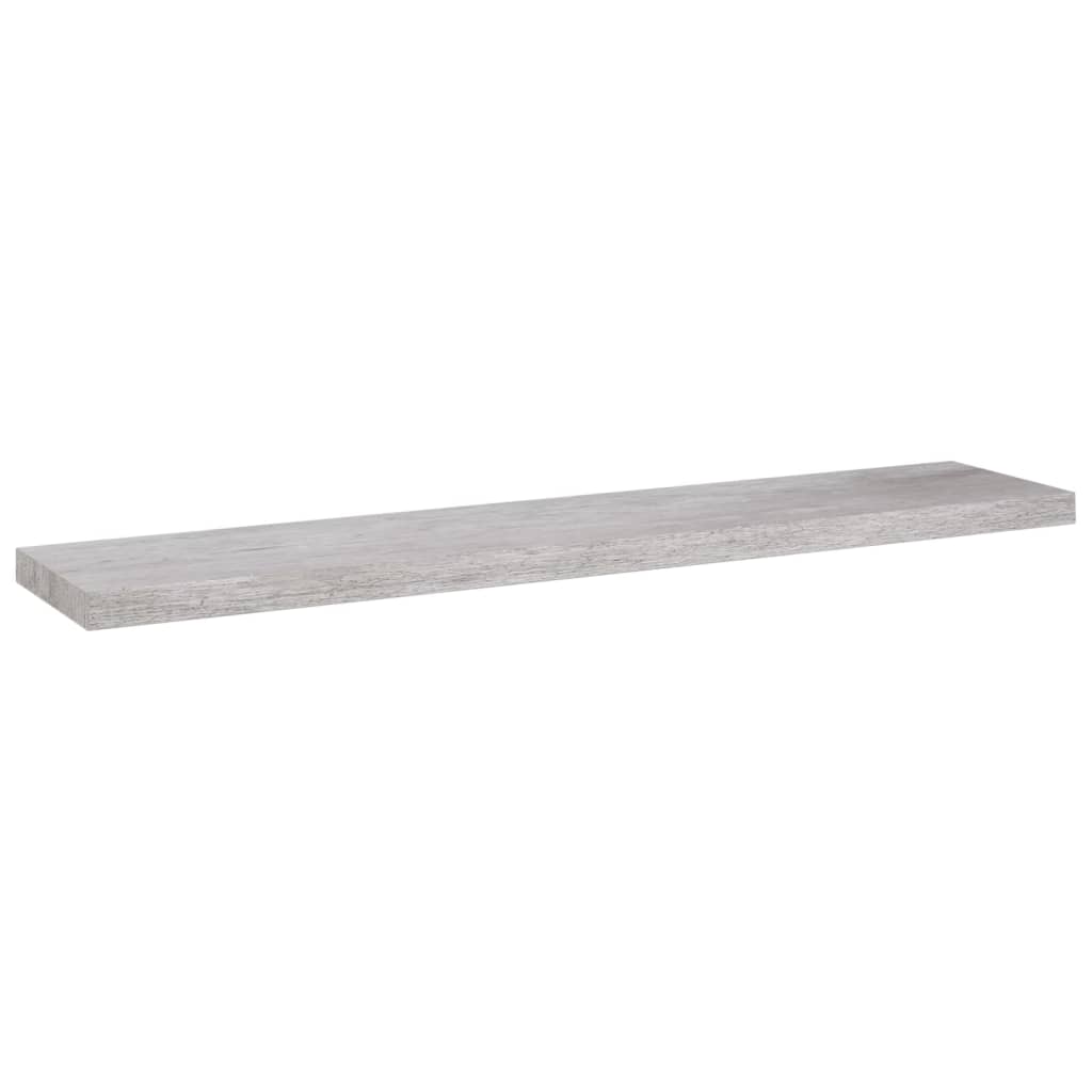 vidaXL Półki ścienne, 4 szt., szarość betonu, 120 x 23,5 x 3,8 cm, MDF
