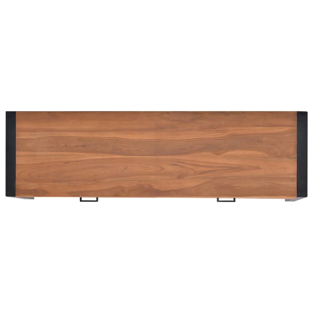 vidaXL Biurko z 2 szufladami, 140x40x75 cm, drewno tekowe z odzysku