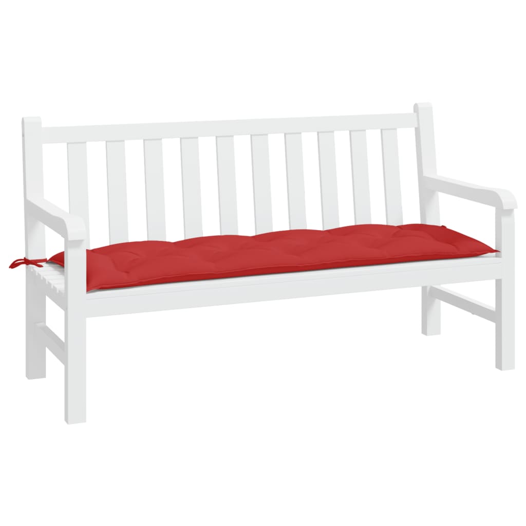 vidaXL Poduszka na ławkę ogrodową, czerwona, 150x50x7 cm, tkanina