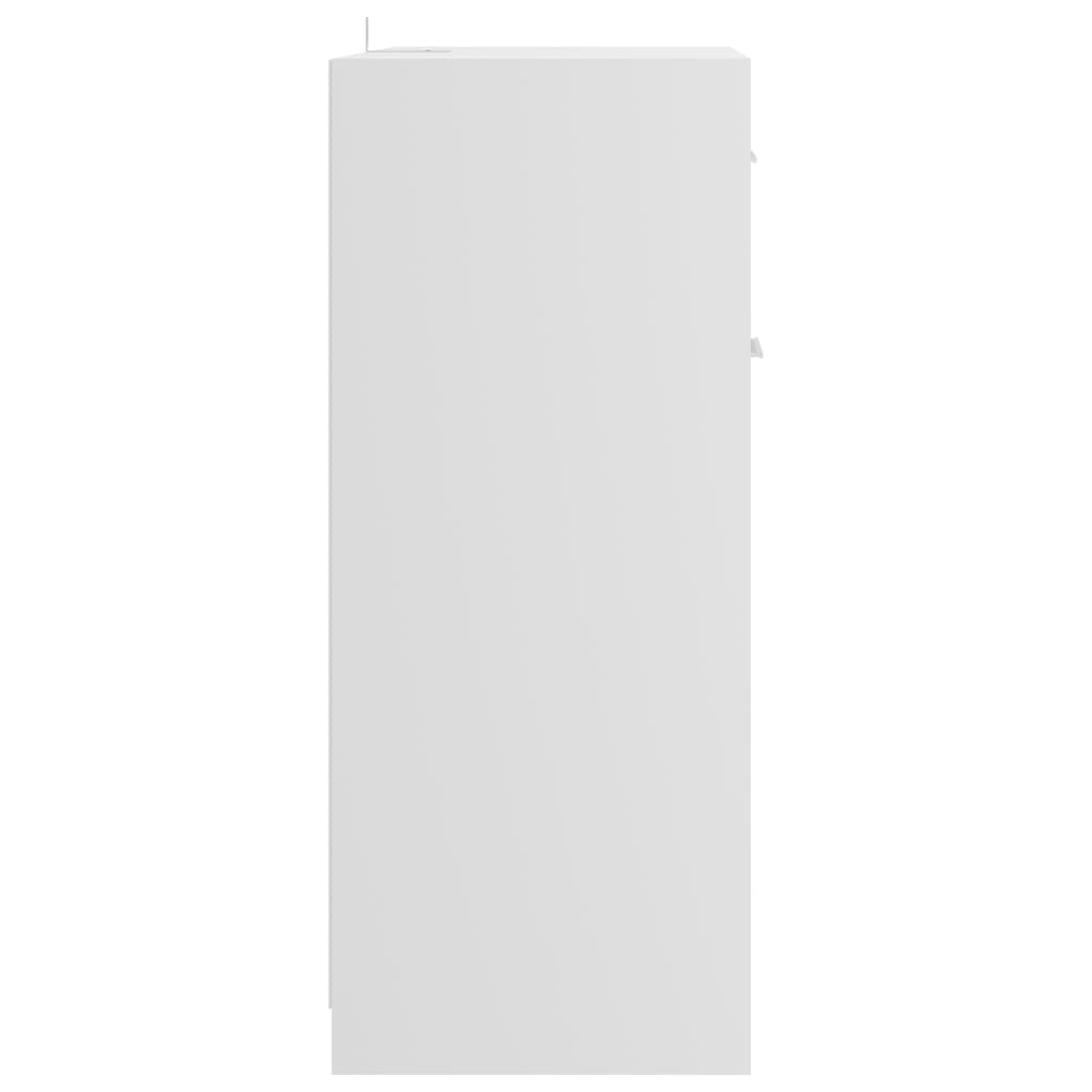 vidaXL Szafka łazienkowa, biała, wysoki połysk, 60x33x80 cm, płyta