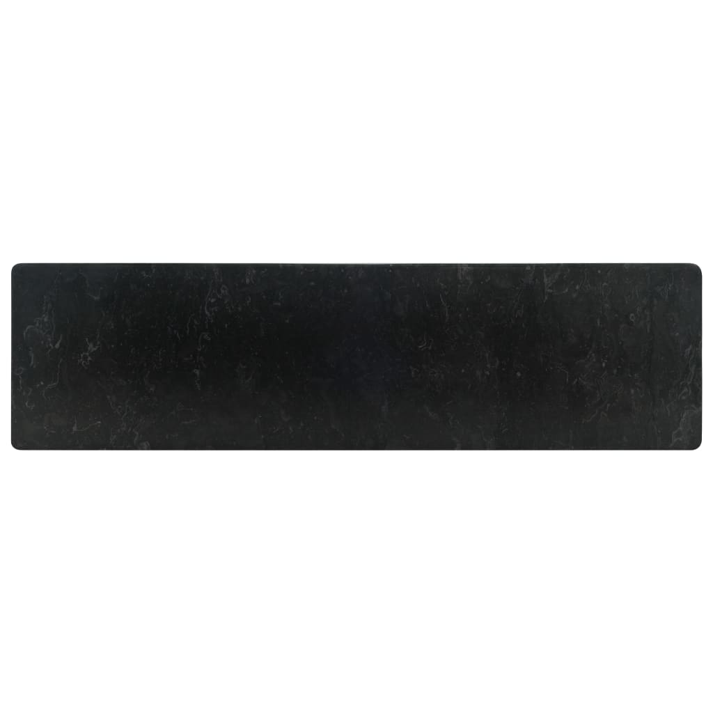 vidaXL Umywalka, 45 x 30 x 12 cm, marmurowa, czarna
