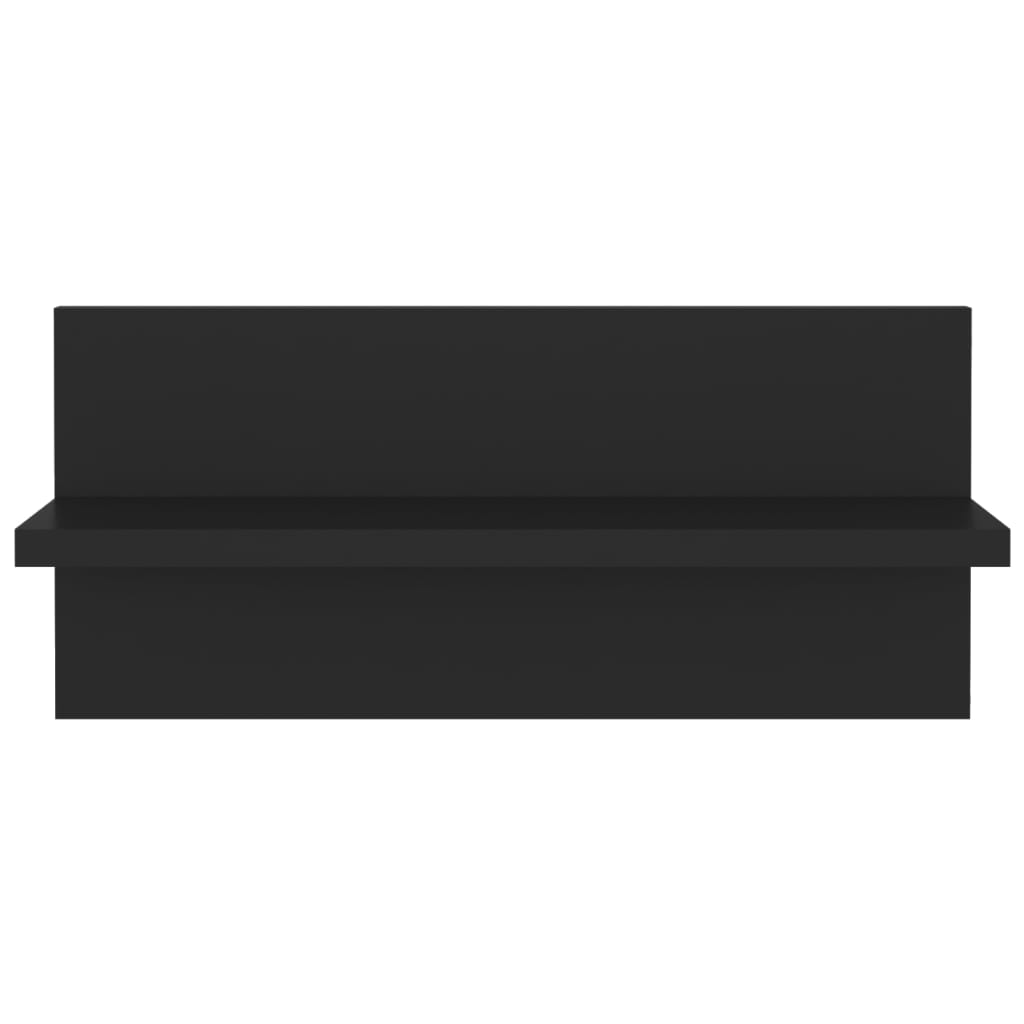 vidaXL Półki ścienne, 4 szt., czarne, 40x11,5x18 cm, płyta wiórowa