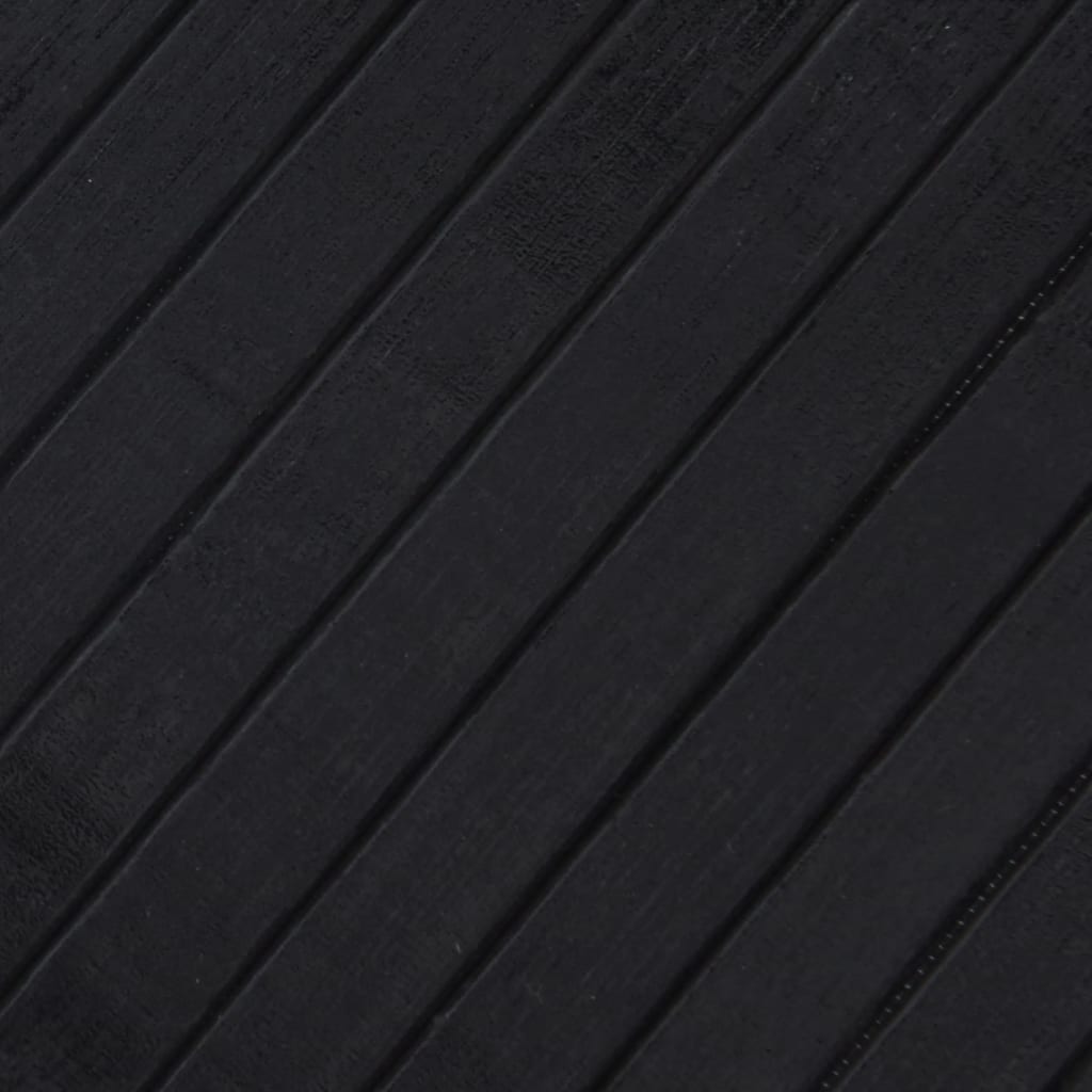 vidaXL Dywan prostokątny, czarny, 80x100 cm, bambusowy