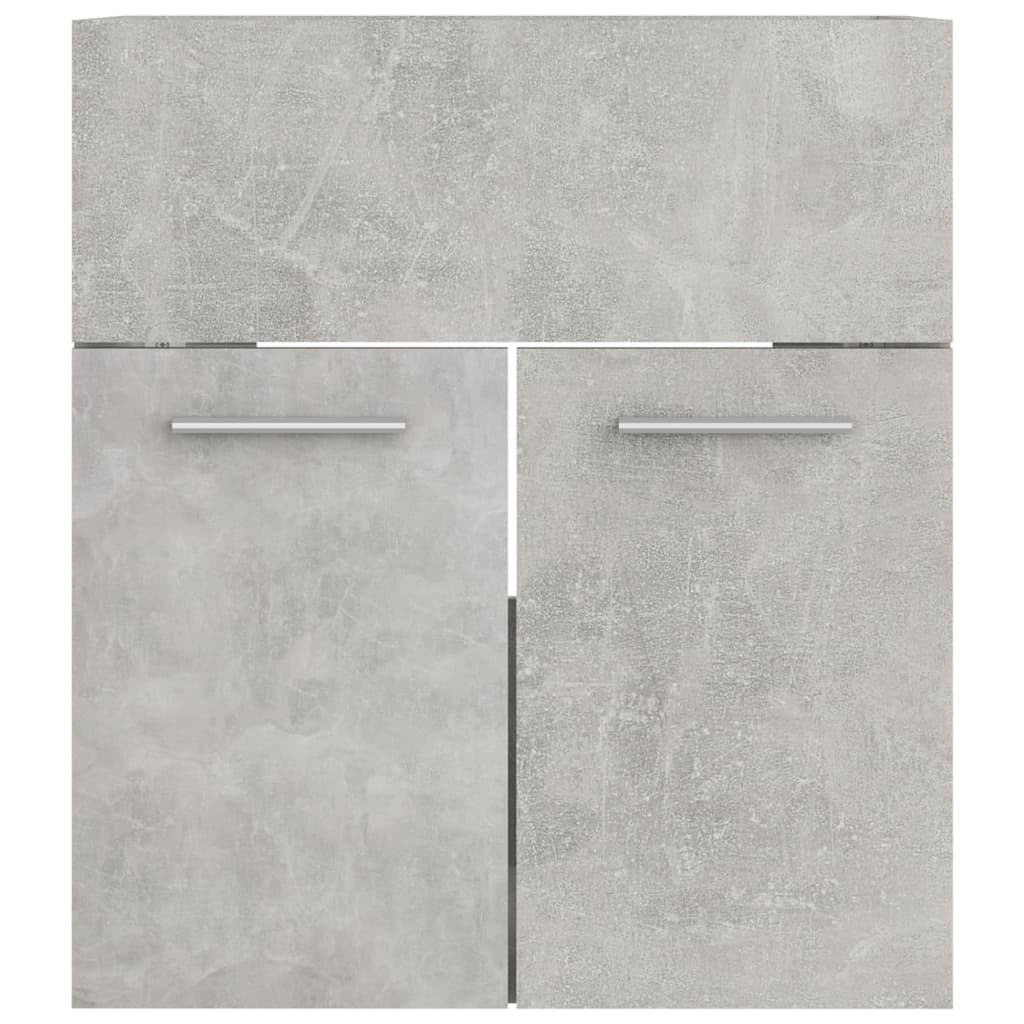 vidaXL Szafka pod umywalkę, szarość betonu, 41x38,5x46 cm, płyta