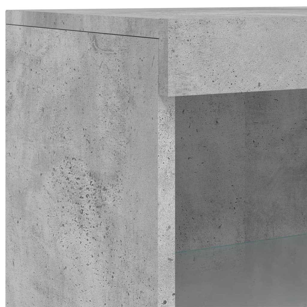 vidaXL Szafka z oświetleniem LED, szarość betonu, 60,5x37x100 cm