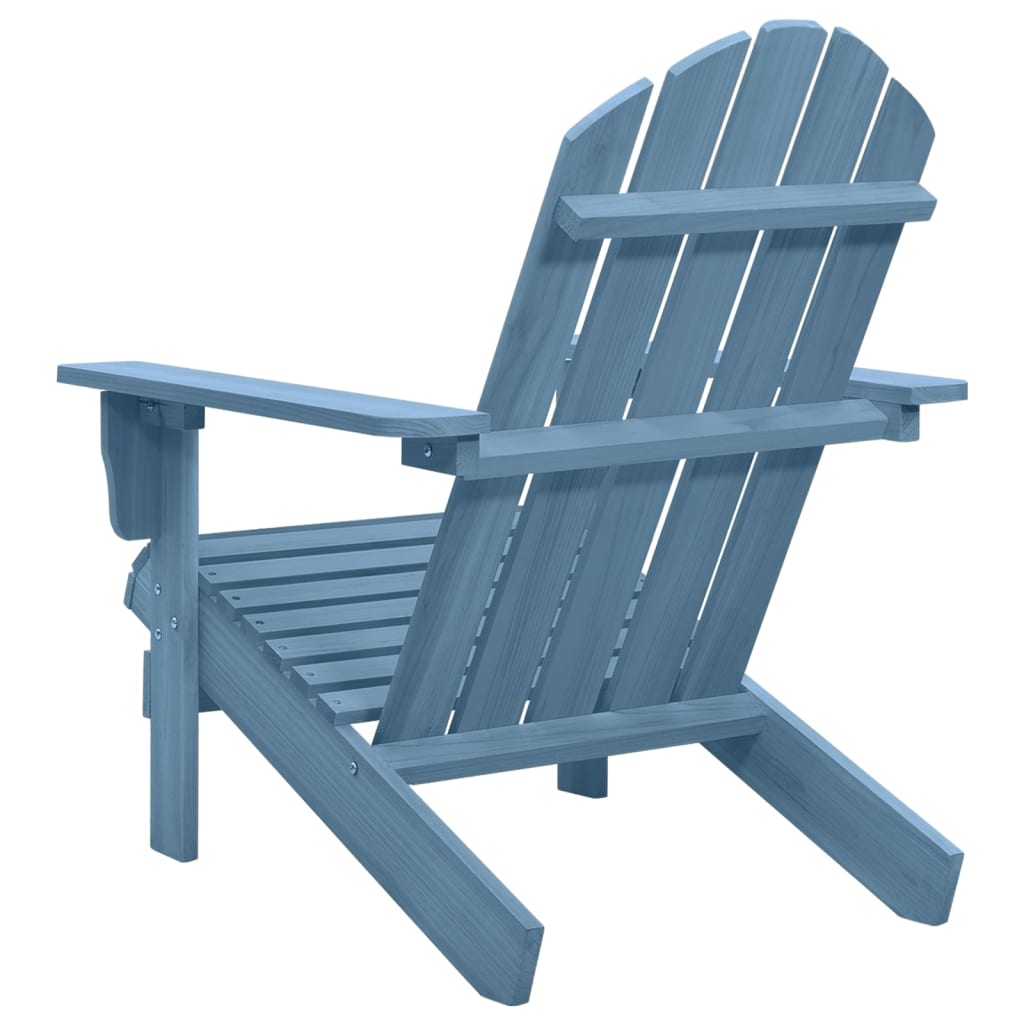 vidaXL Krzesło ogrodowe Adirondack, lite drewno jodłowe, niebieskie