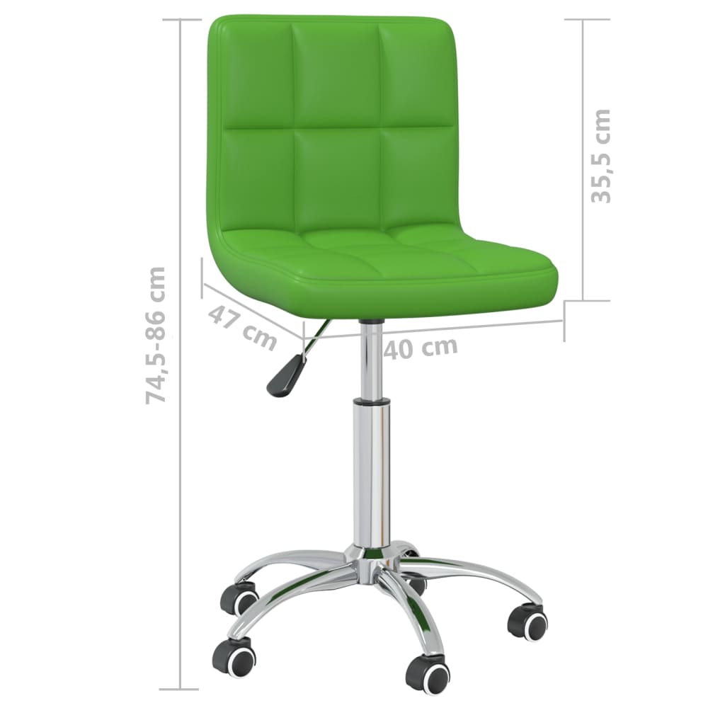 vidaXL Obrotowe krzesła stołowe, 4 szt., zielone, sztuczna skóra