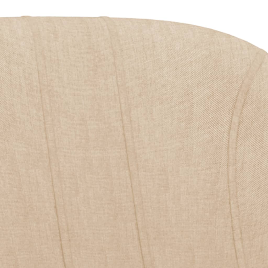vidaXL Krzesła barowe, 2 szt., kremowe, tapicerowane tkaniną