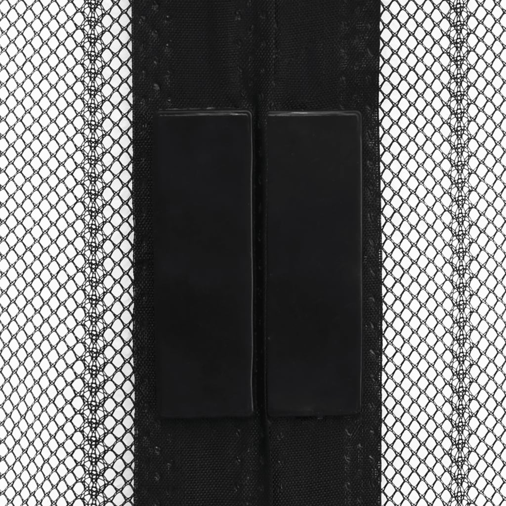 vidaXL Moskitiera na drzwi z magnesami, 2 szt., czarna, 220x110 cm