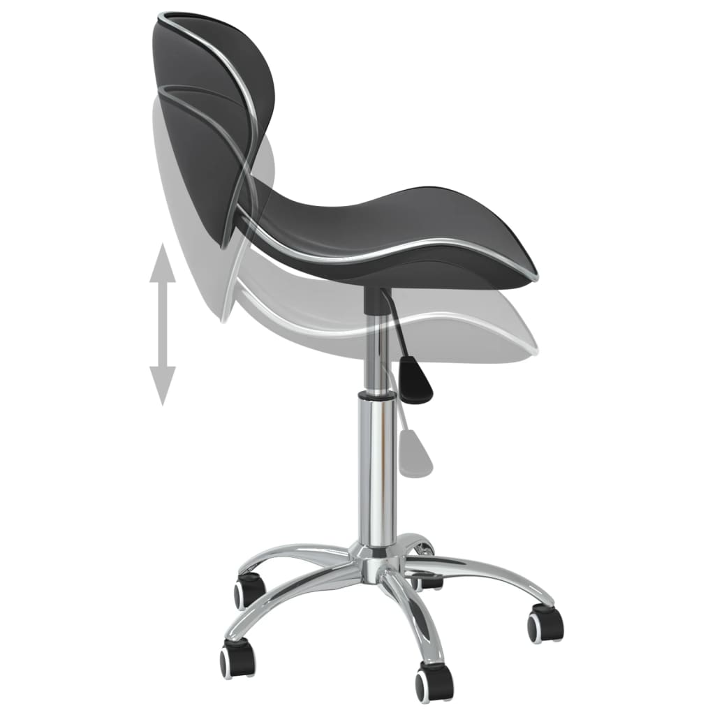 vidaXL Obrotowe krzesła stołowe, 4 szt., szare, obite sztuczną skórą