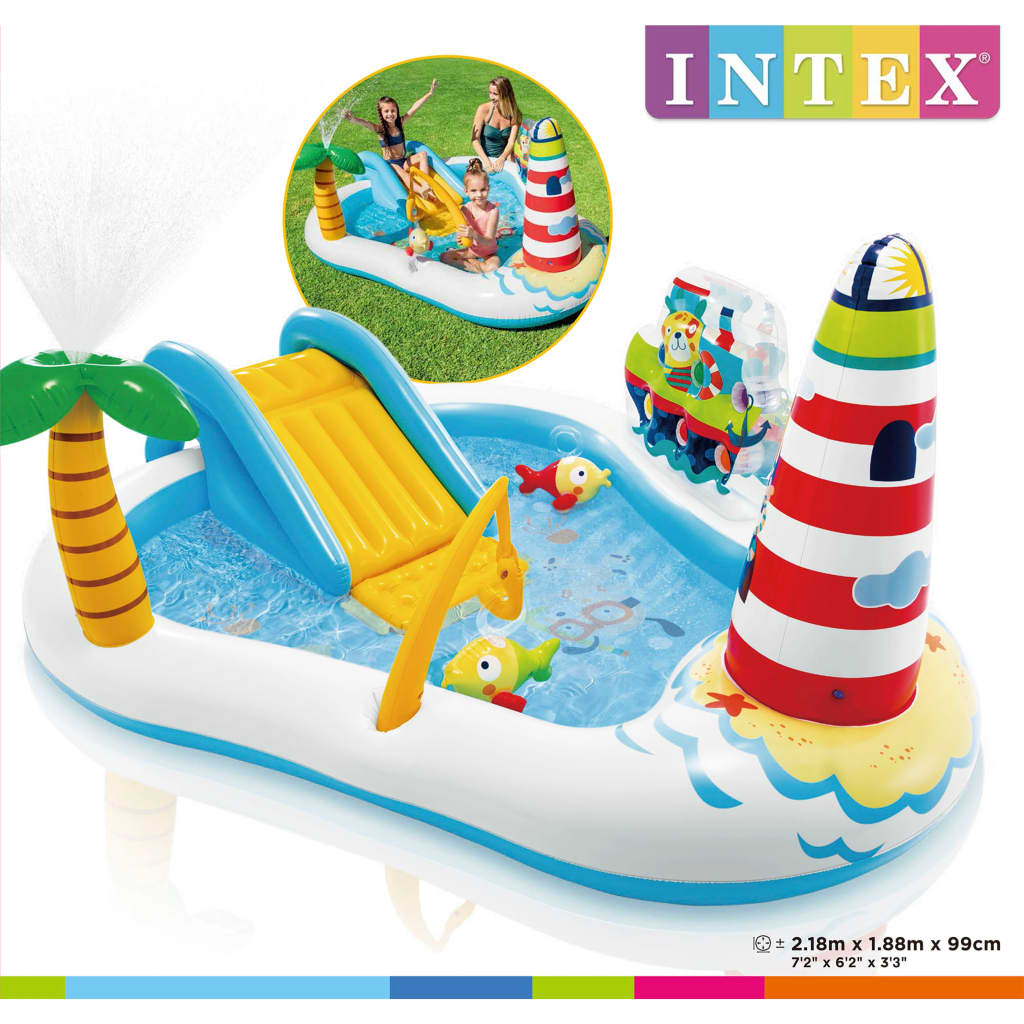 Intex Basenik dla dzieci Fishing Fun Play Center, 218x188x99 cm