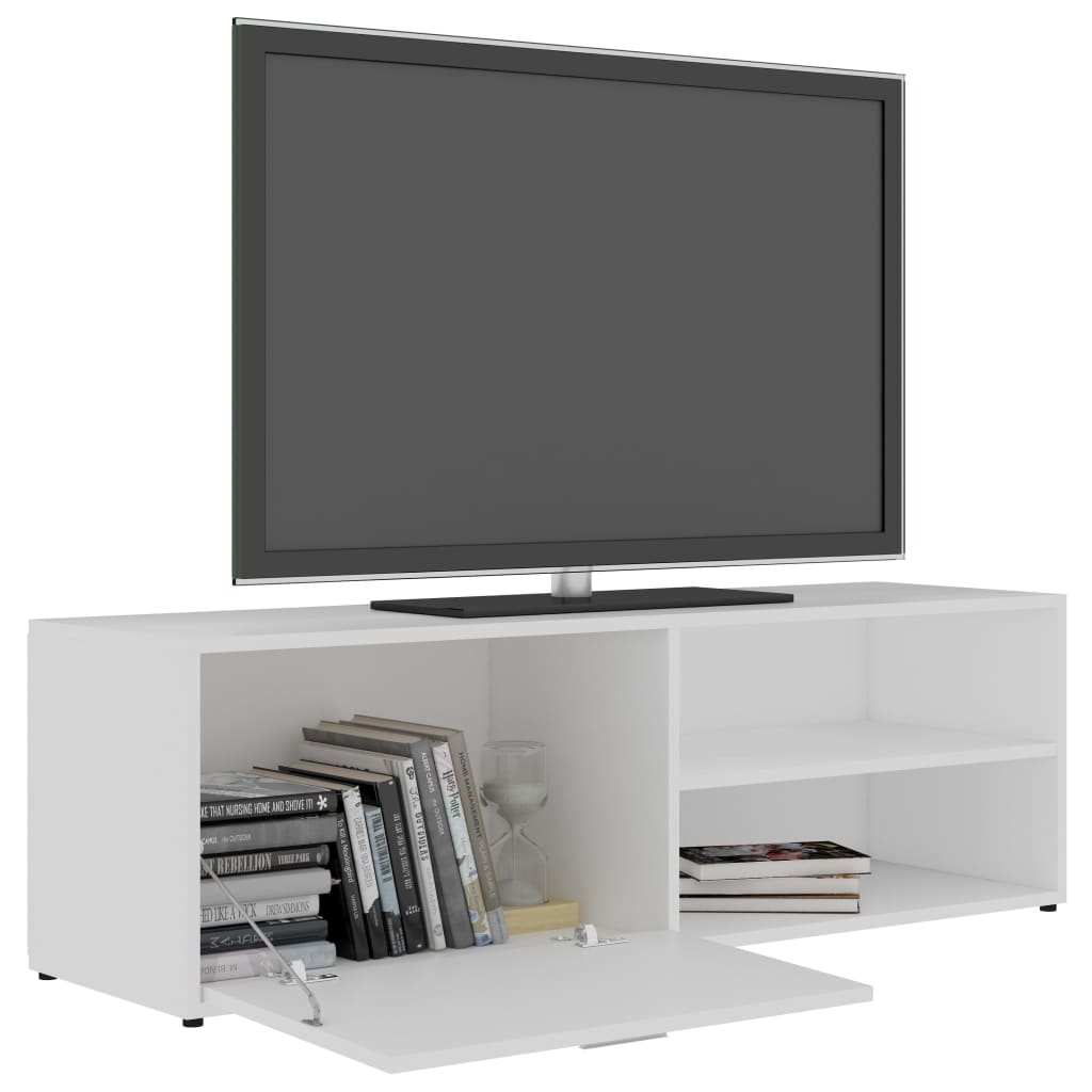 vidaXL Szafka pod TV, biała, 120x34x37 cm, materiał drewnopochodny