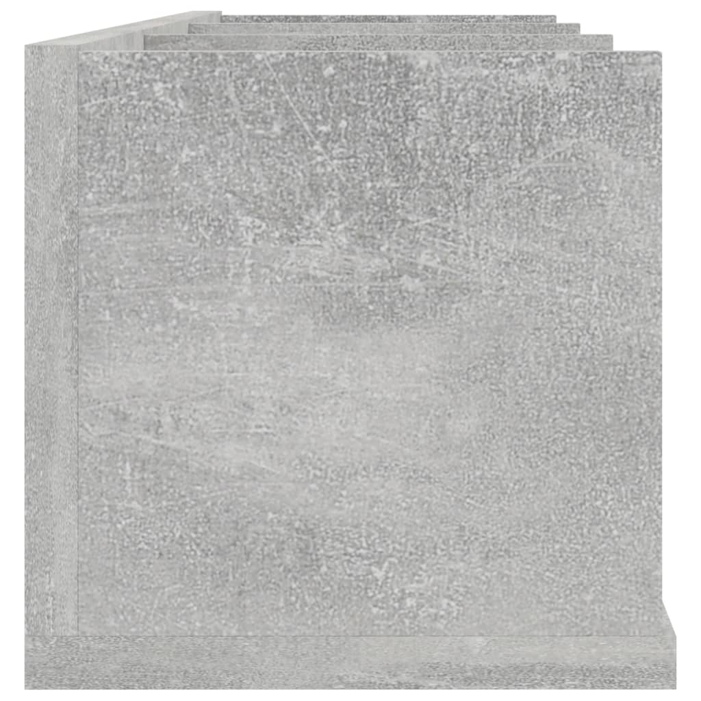 vidaXL Półka ścienna na płyty CD, betonowa szarość, 75x18x18 cm