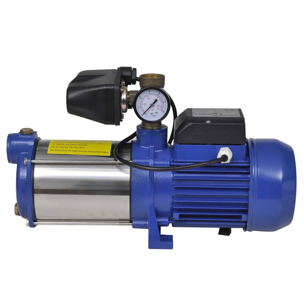 Pompa strumieniowa z manometrem, 1300 W, 5100 L/h, niebieska