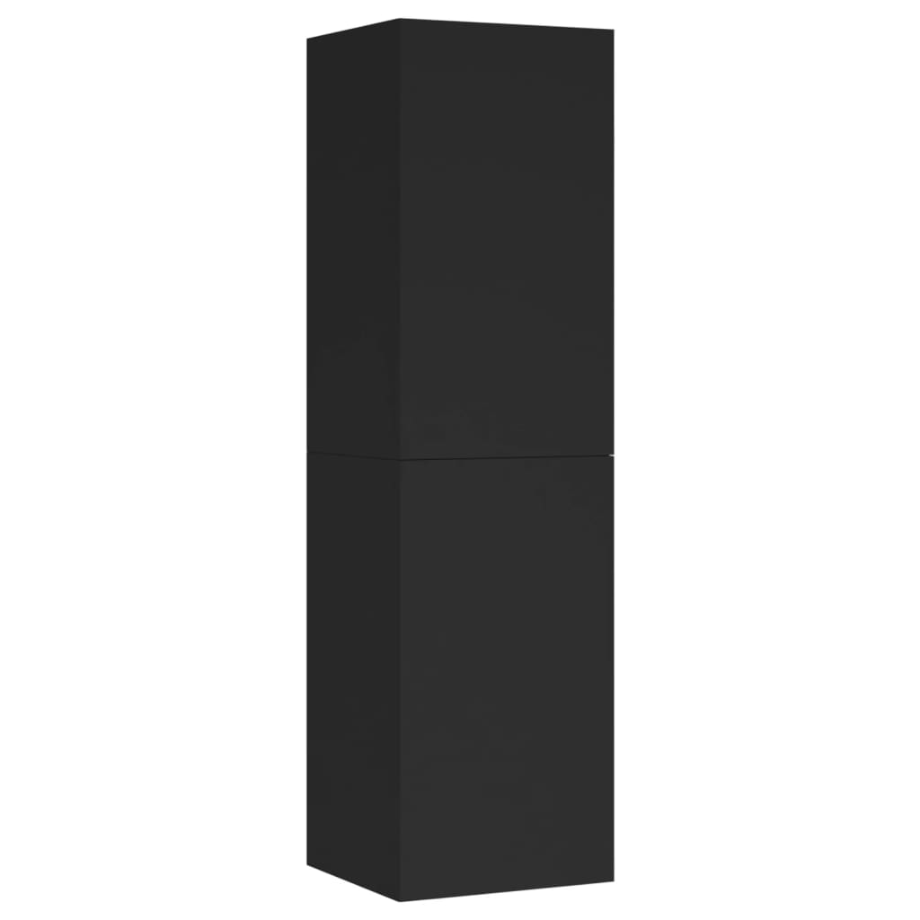 vidaXL Szafka TV, czarna, 30,5x30x110 cm, materiał drewnopochodny