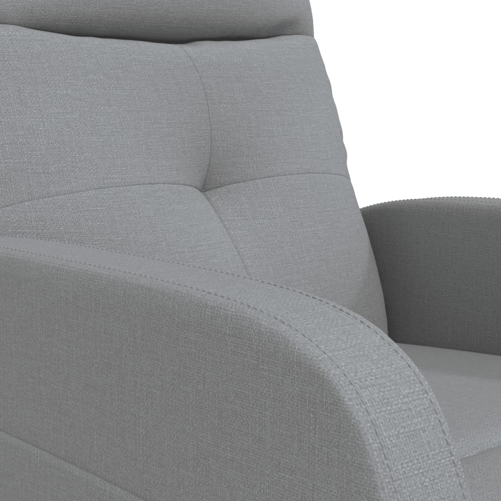 vidaXL Elektryczny fotel masujący, jasnoszary, tkanina