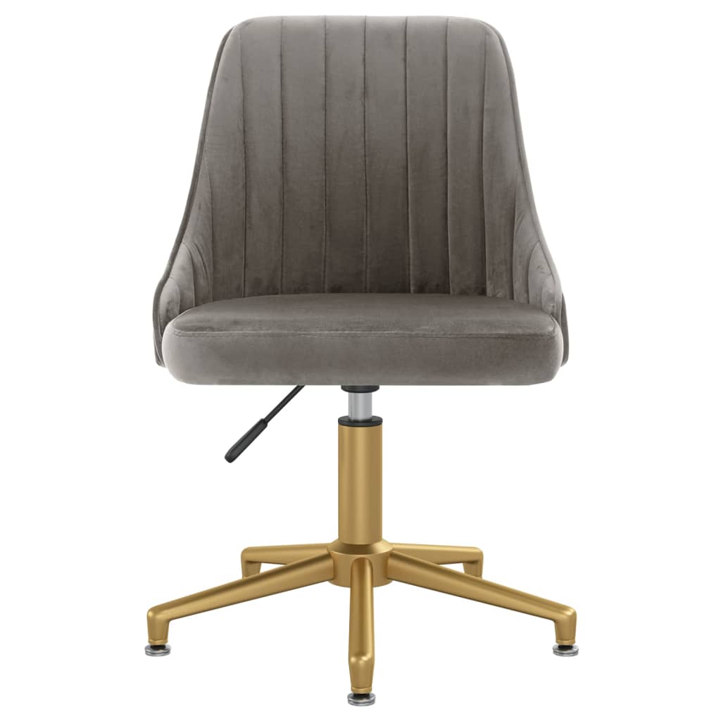 vidaXL Obrotowe krzesło stołowe, jasnoszare, obite aksamitem