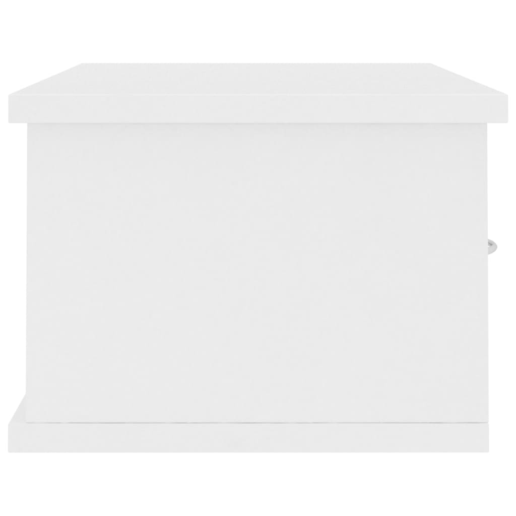 vidaXL Półka ścienna, biała, 60x26x18,5 cm, materiał drewnopochodny