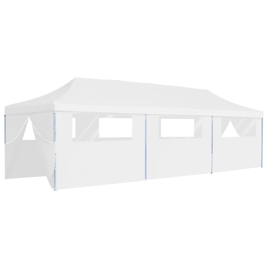 vidaXL Składany namiot z 8 ścianami bocznymi, 3 x 9 m, biały