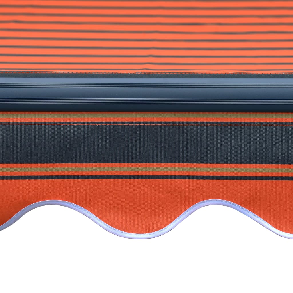 vidaXL Ręcznie zwijana markiza z LED, 600x300 cm, pomarańczowo-brązowa