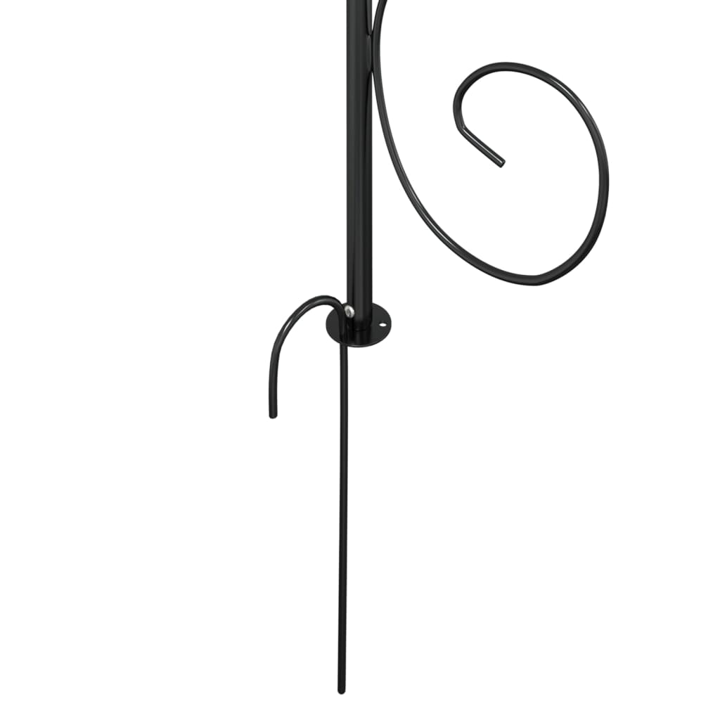 vidaXL Pergola ogrodowa, czarna, Ø180x255 cm, stalowa