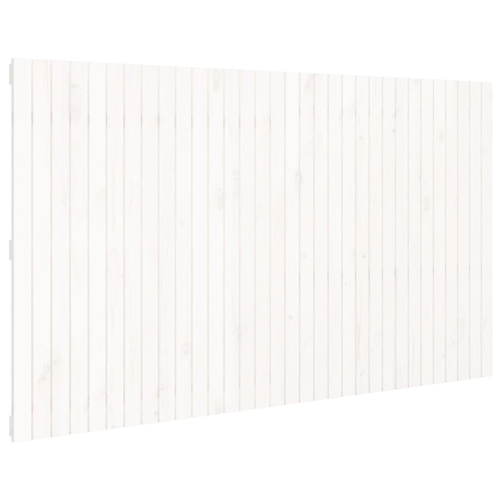 vidaXL Wezgłowie łóżka, białe, 204x3x110 cm, lite drewno sosnowe