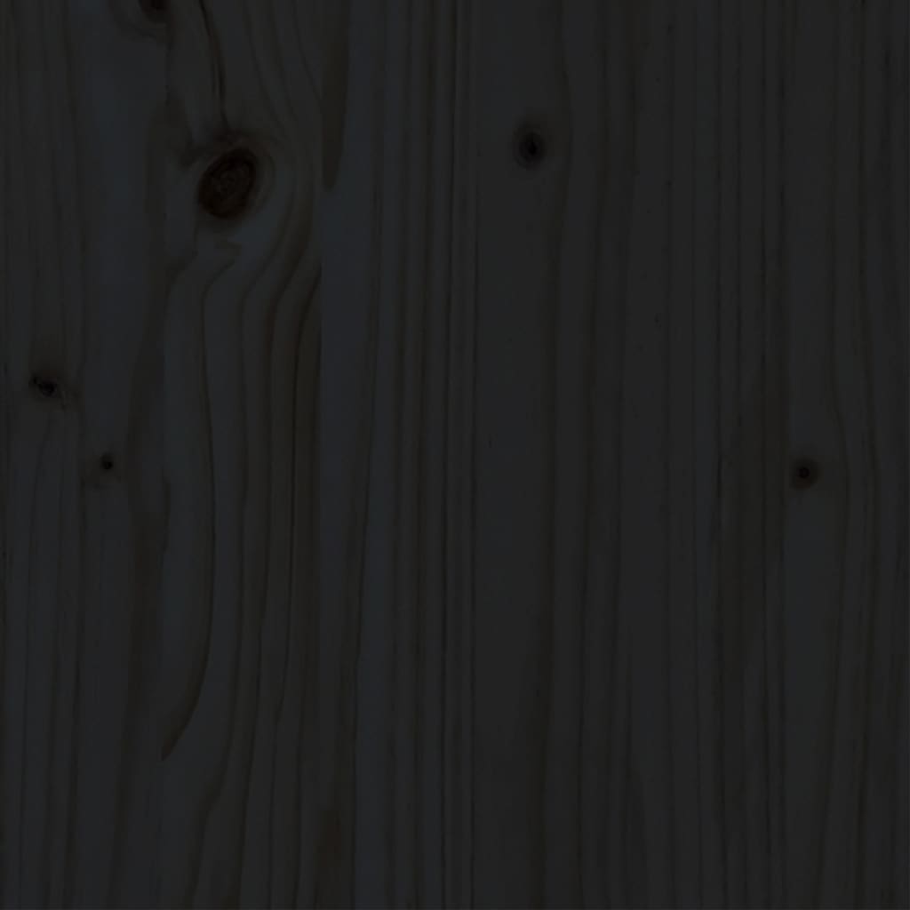 vidaXL Rama łóżka, czarna, lite drewno, 200 x 200 cm