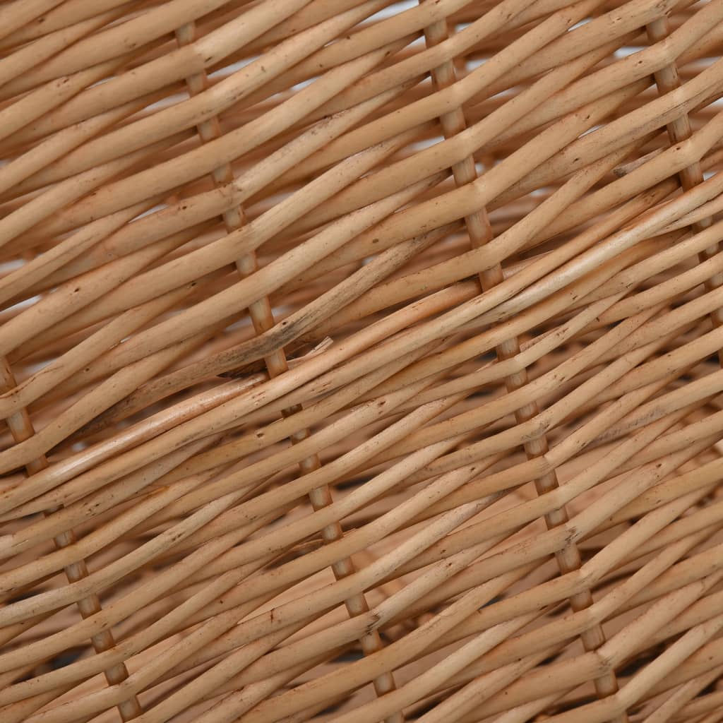 vidaXL Kosz na drewno, z uchwytami, 78x54x34 cm, naturalna wiklina